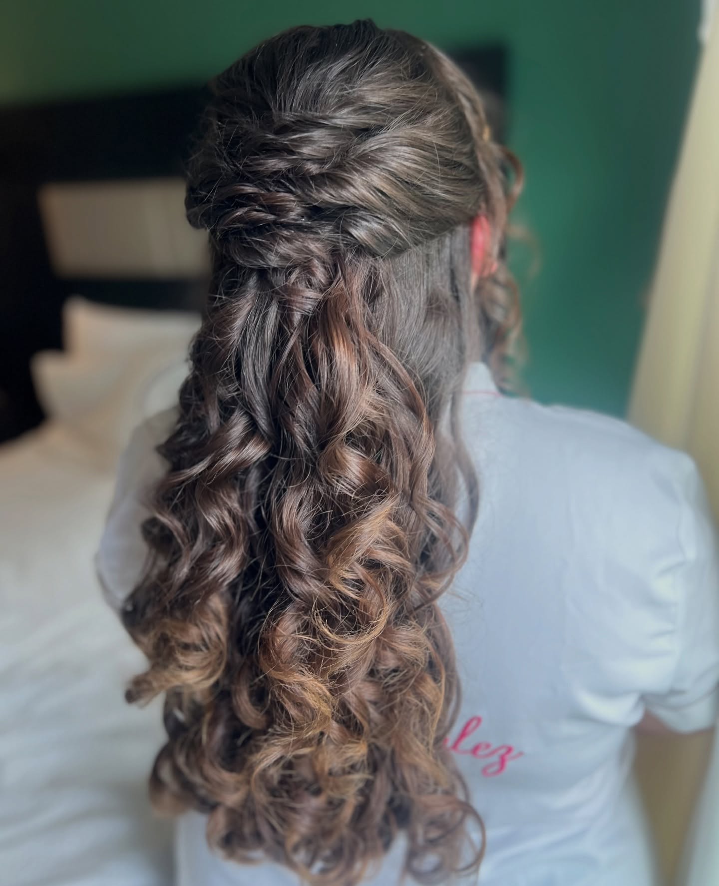 Braided Crown with Soft Tousled Curls