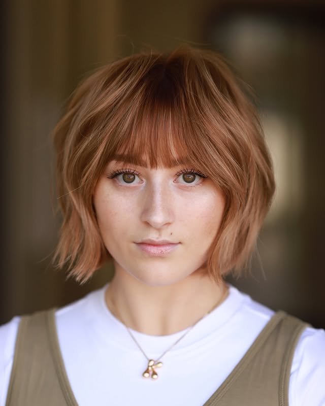 Charming Sienna Bob with Soft Fringe