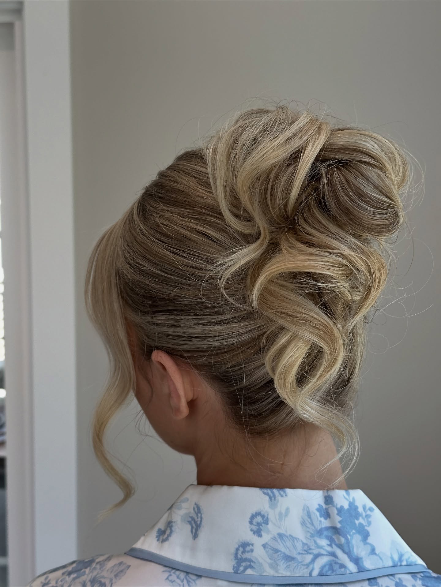 Effortless Blonde Textured Updo for Special Events
