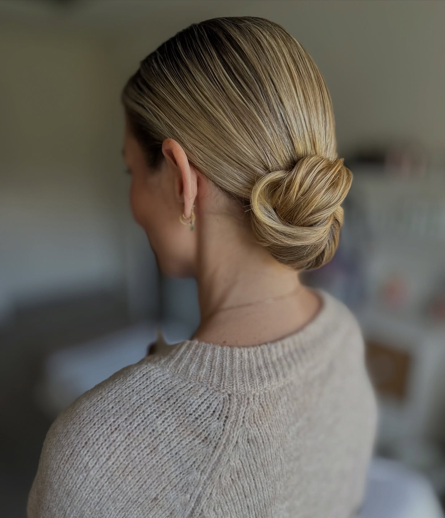 Elegant Twisted Low Chignon