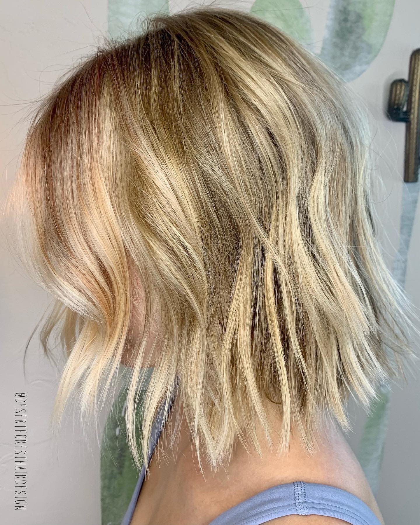 Lightly Textured Choppy Bob with Subtle Highlights