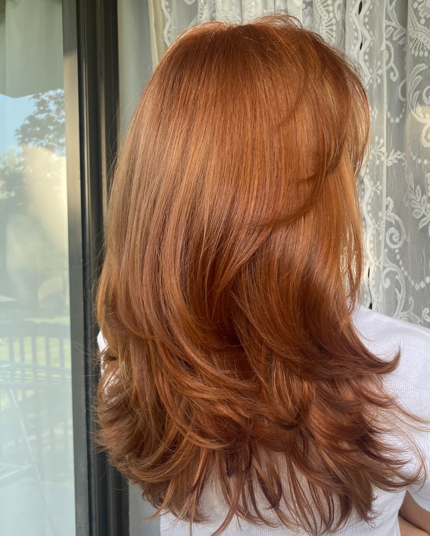 Luxuriant Copper Waves with Textured Ends