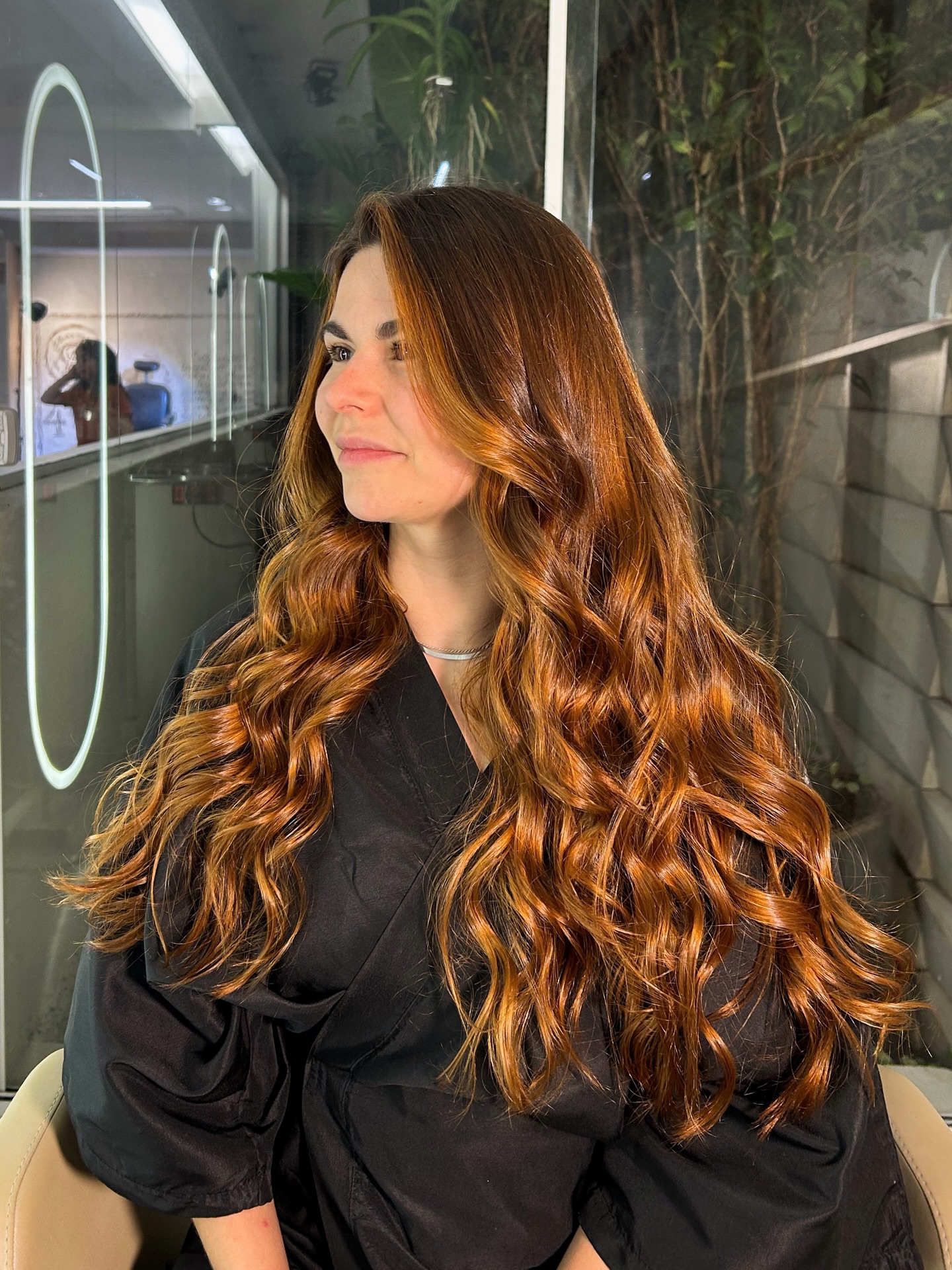 Luxurious Copper Swirls with Luminous Highlights