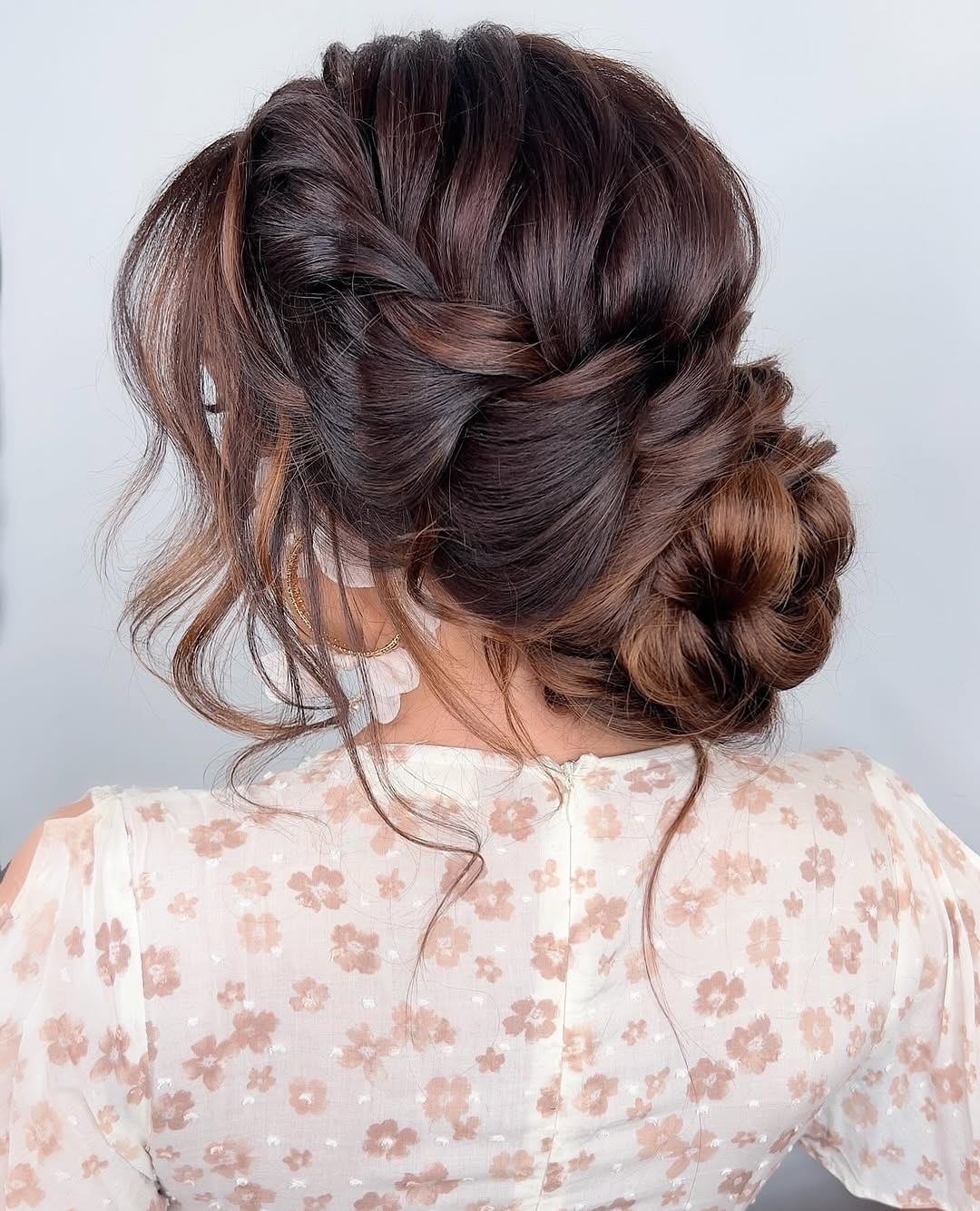 Ornate Braided Bun with Subtle Highlights