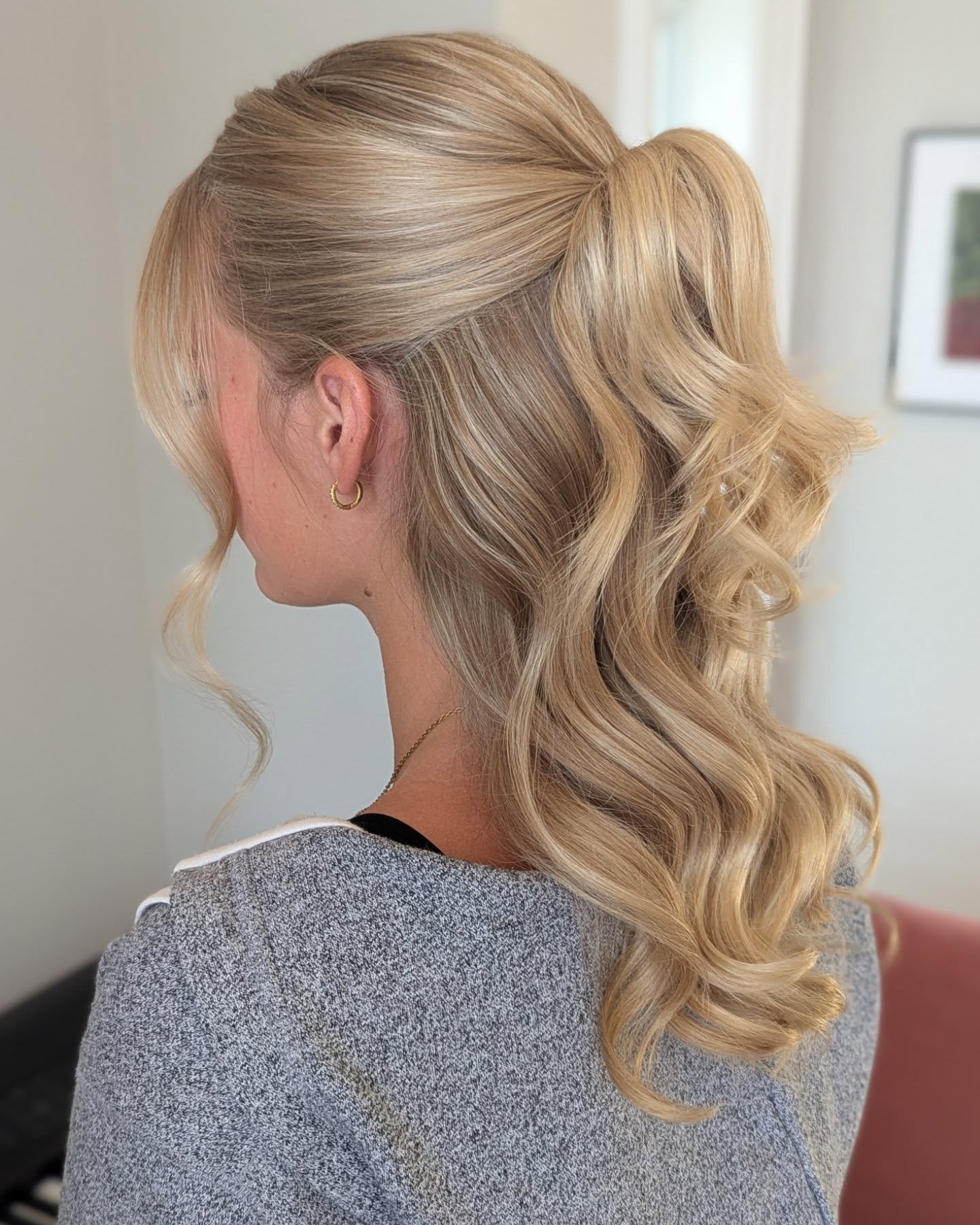 Soft Golden Curls With Elegant Twist