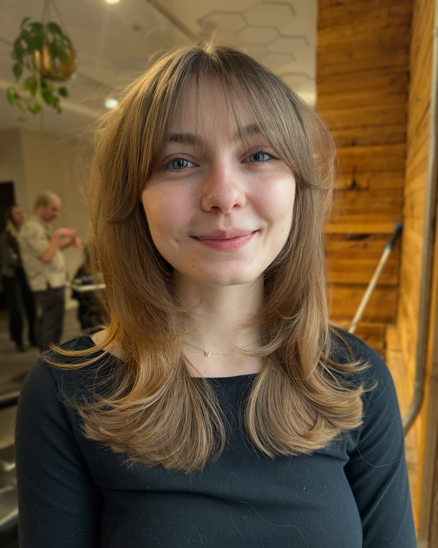 Softly Layered Cut with Light Bangs