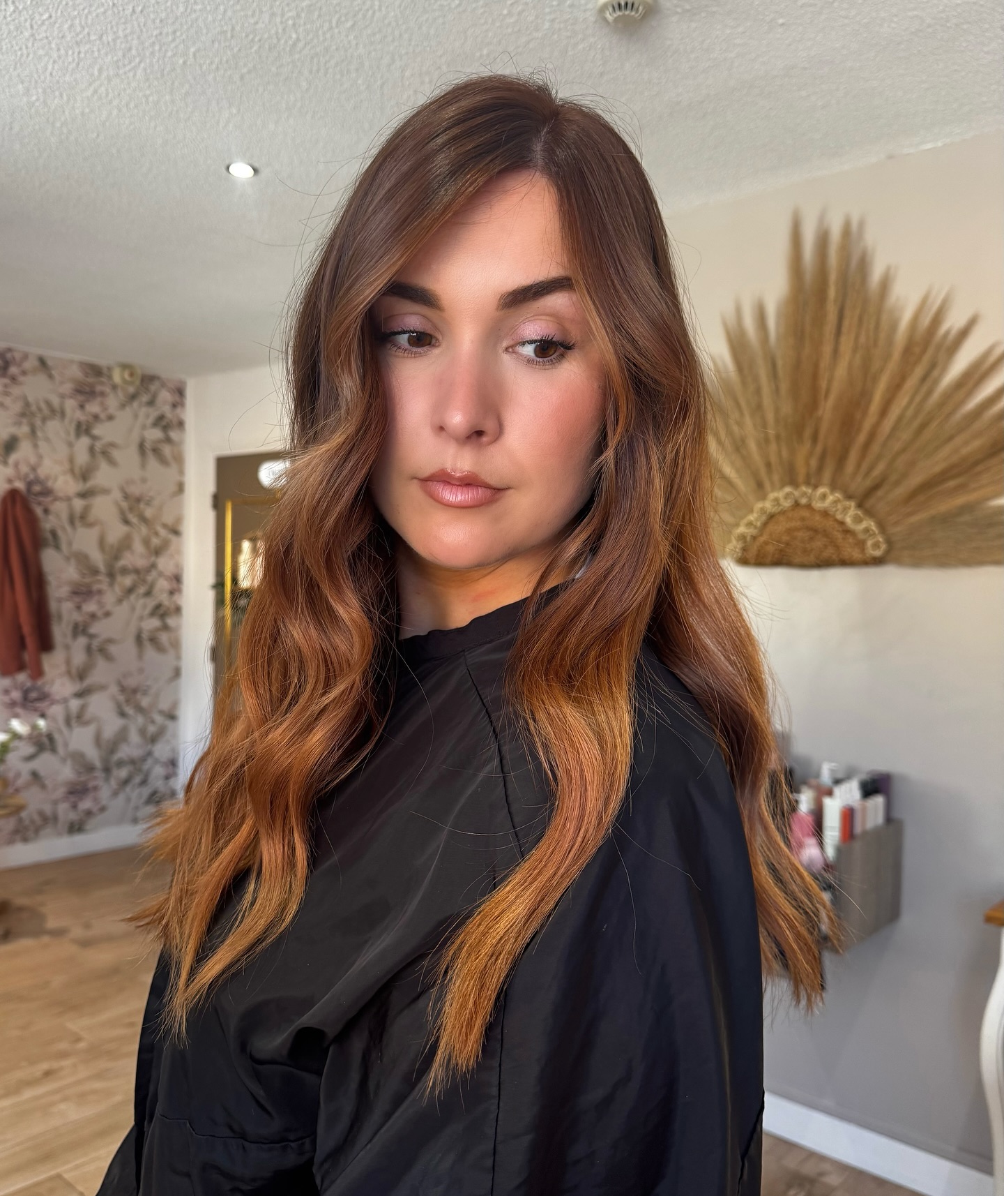 Sunkissed Chestnut Waves with Soft Ends