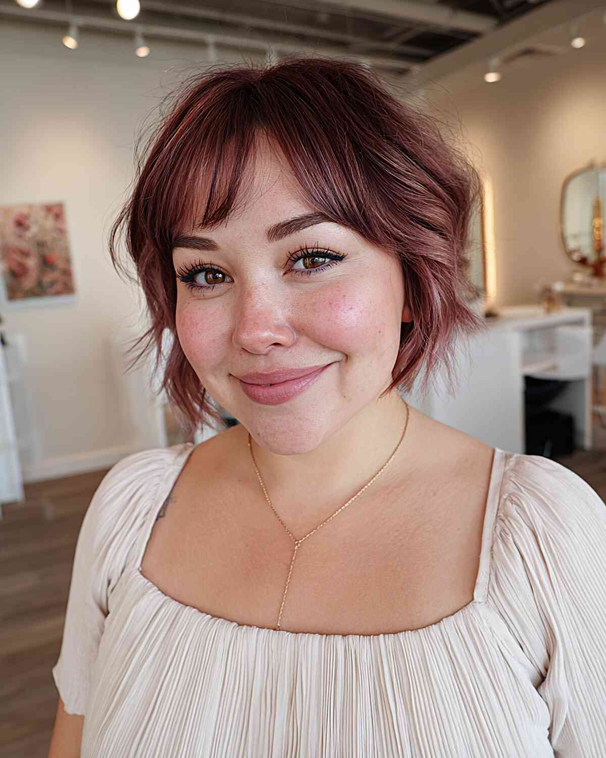 Textured Bob with Subtle Highlights