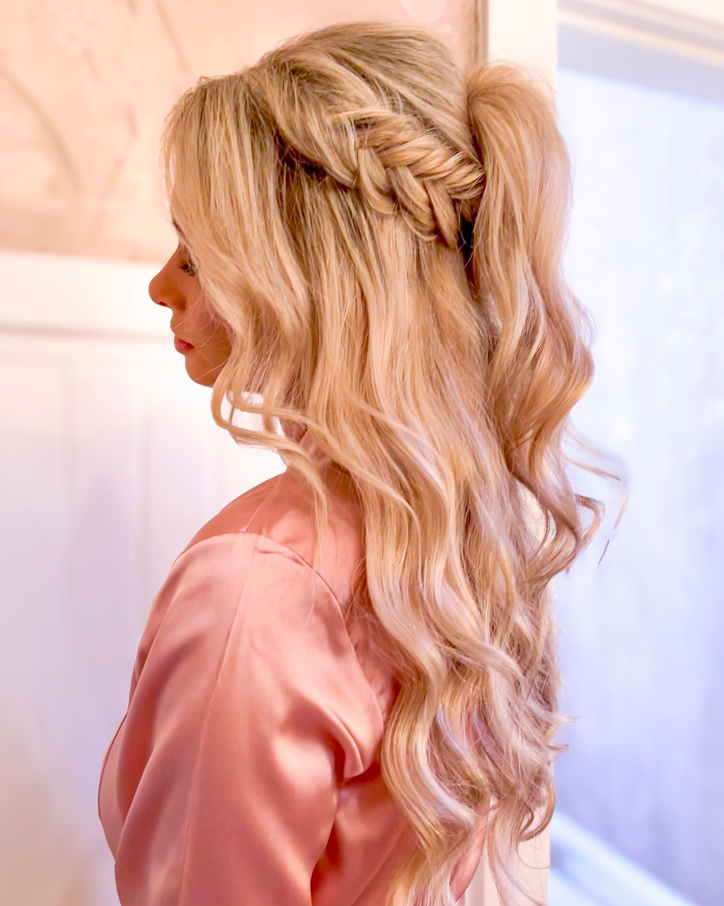 Whimsical Cascading Braid with Voluminous Waves