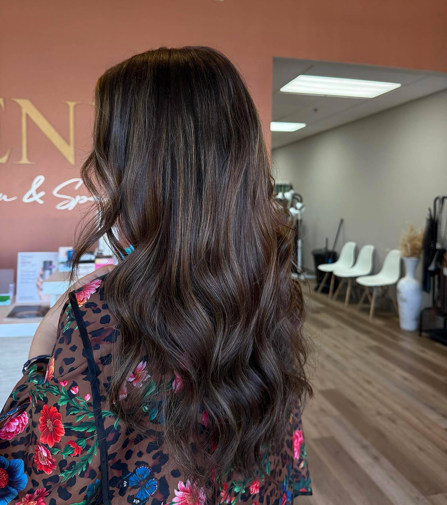 Beautiful Chocolate Brown Waves with Warm Highlights