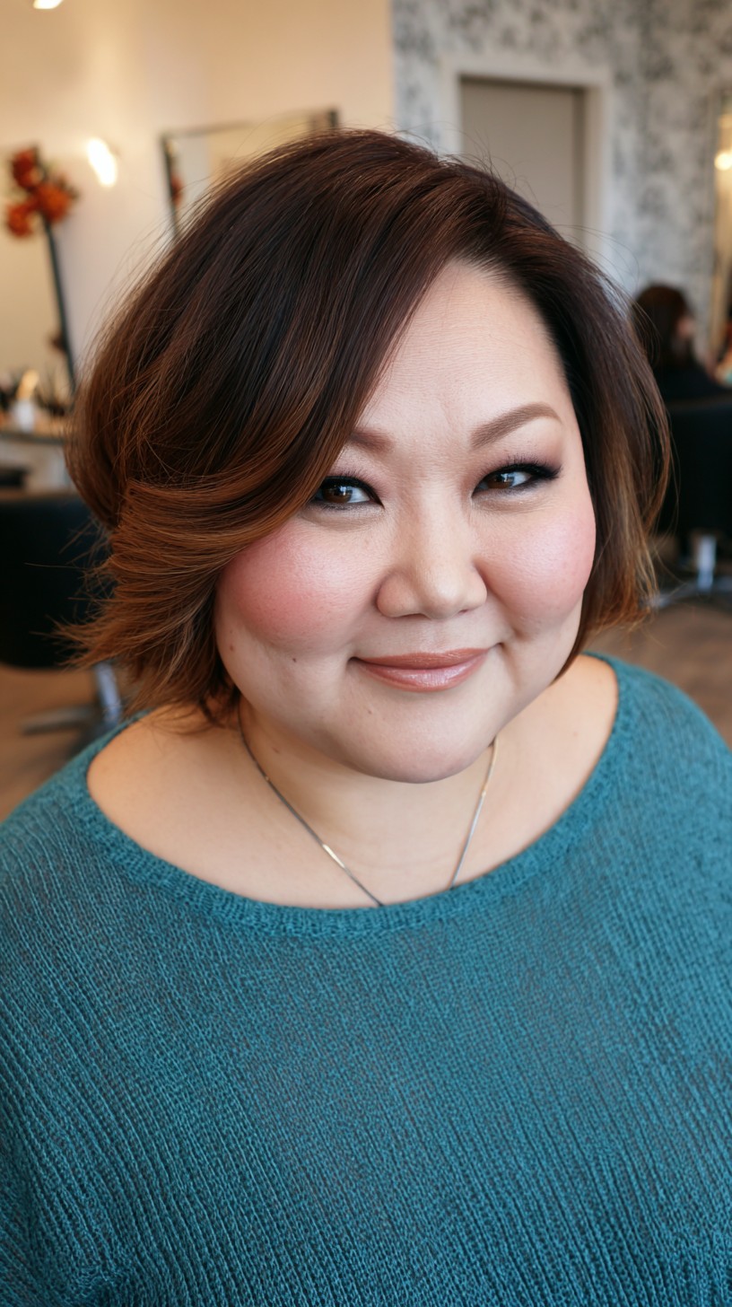 Brunette Voluminous Curls with Face-Framing Layers