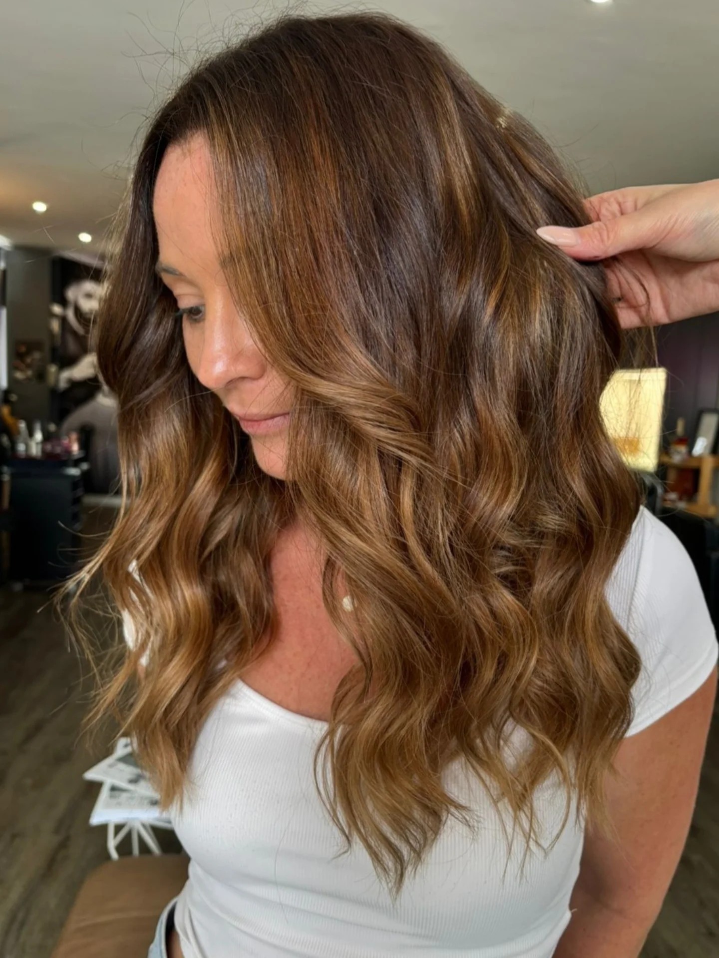 Caramel Mocha Swirls with Soft Waves