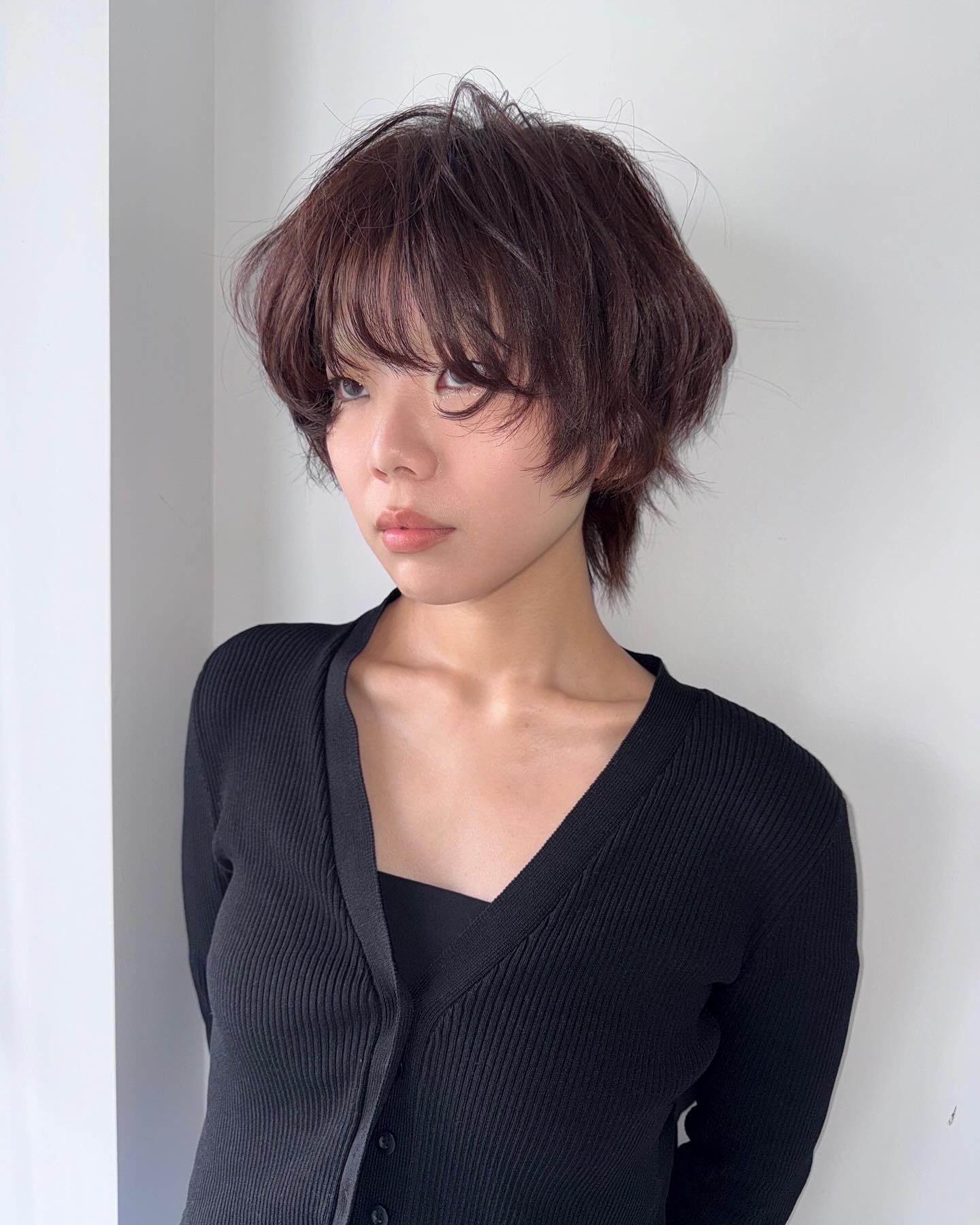 Choppy Textured Bob with Wispy Bangs