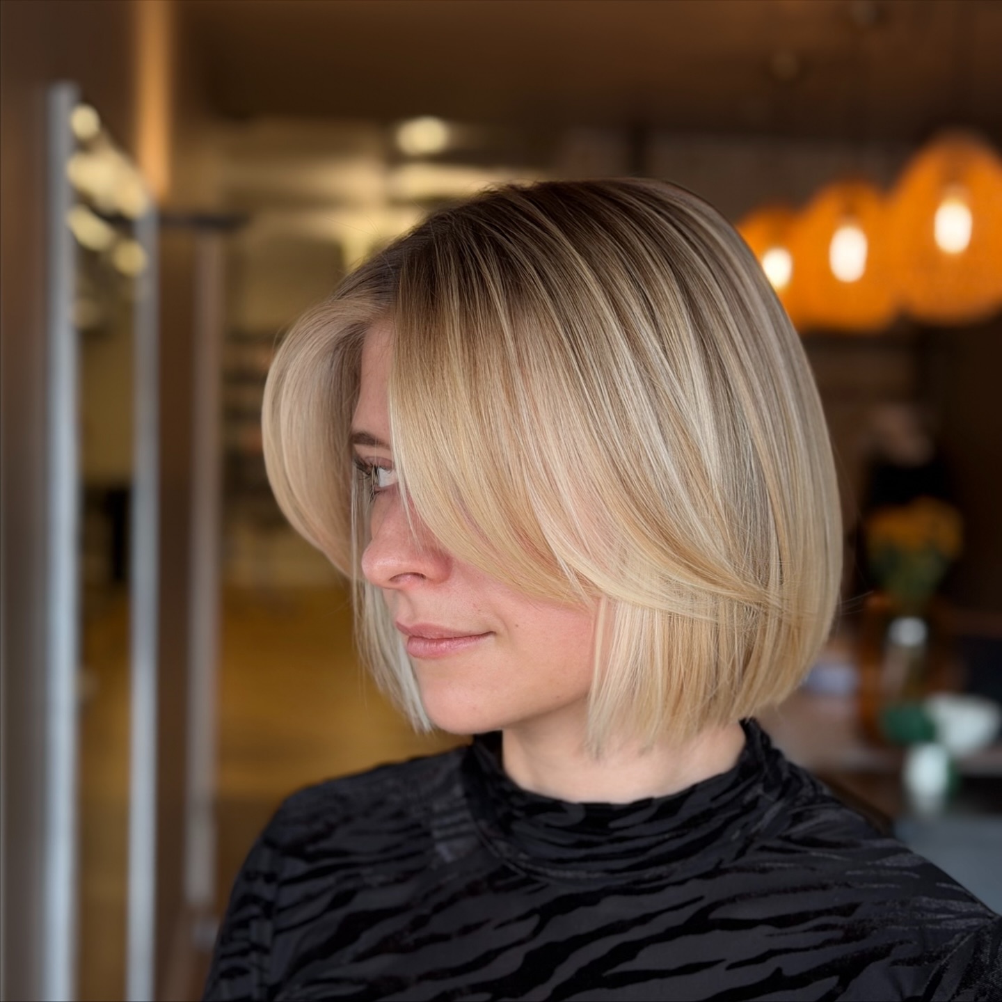 Classic Softly Tapered Bob with Subtle Face-Framing Layers