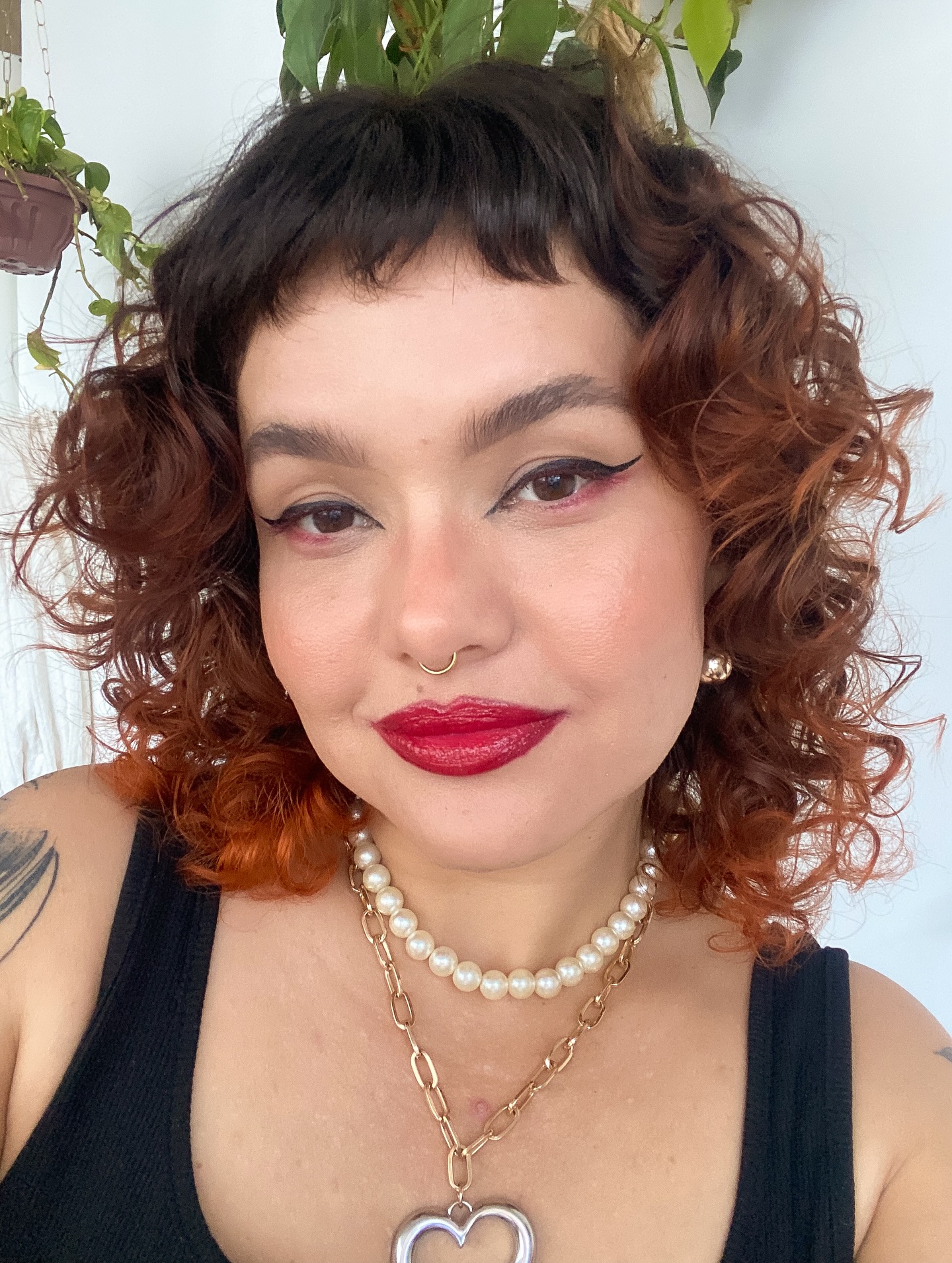 Fiery Copper Wolfcut with Sculpted Fringe