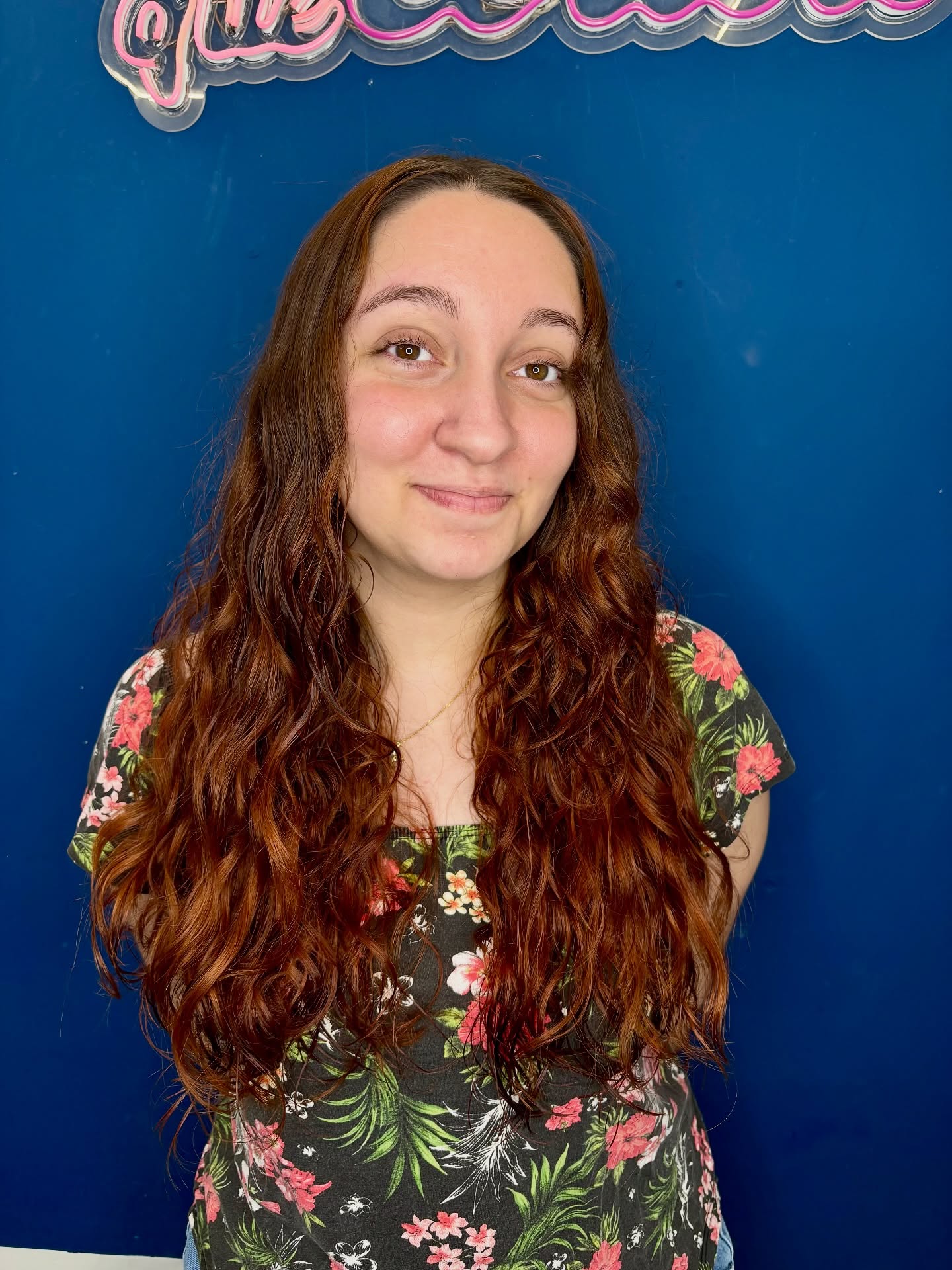 Lustrous Chestnut Waves with Subtle Layering
