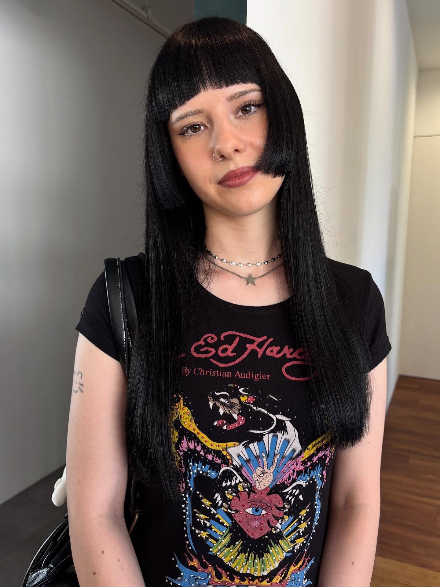 Modern Long Hime Cut with Bold Straight Bangs