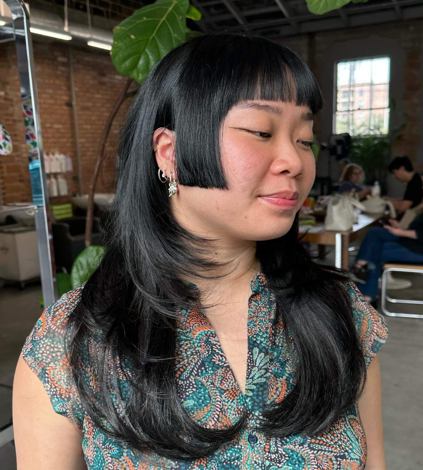 Modern Long Hime Cut with Unique Side-Swept Bangs