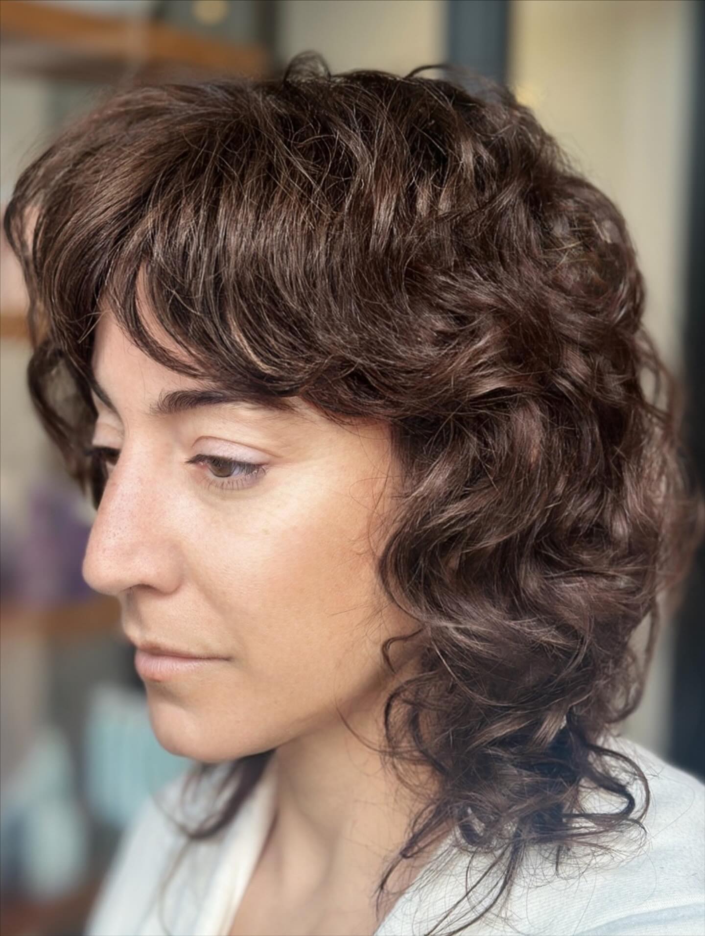 Natural Wavy Short Shag with Subtle Layers