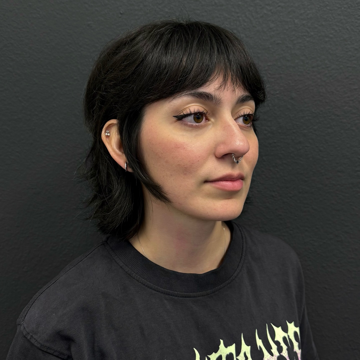 Soft Tapered Wolfcut with Feminine Fringe