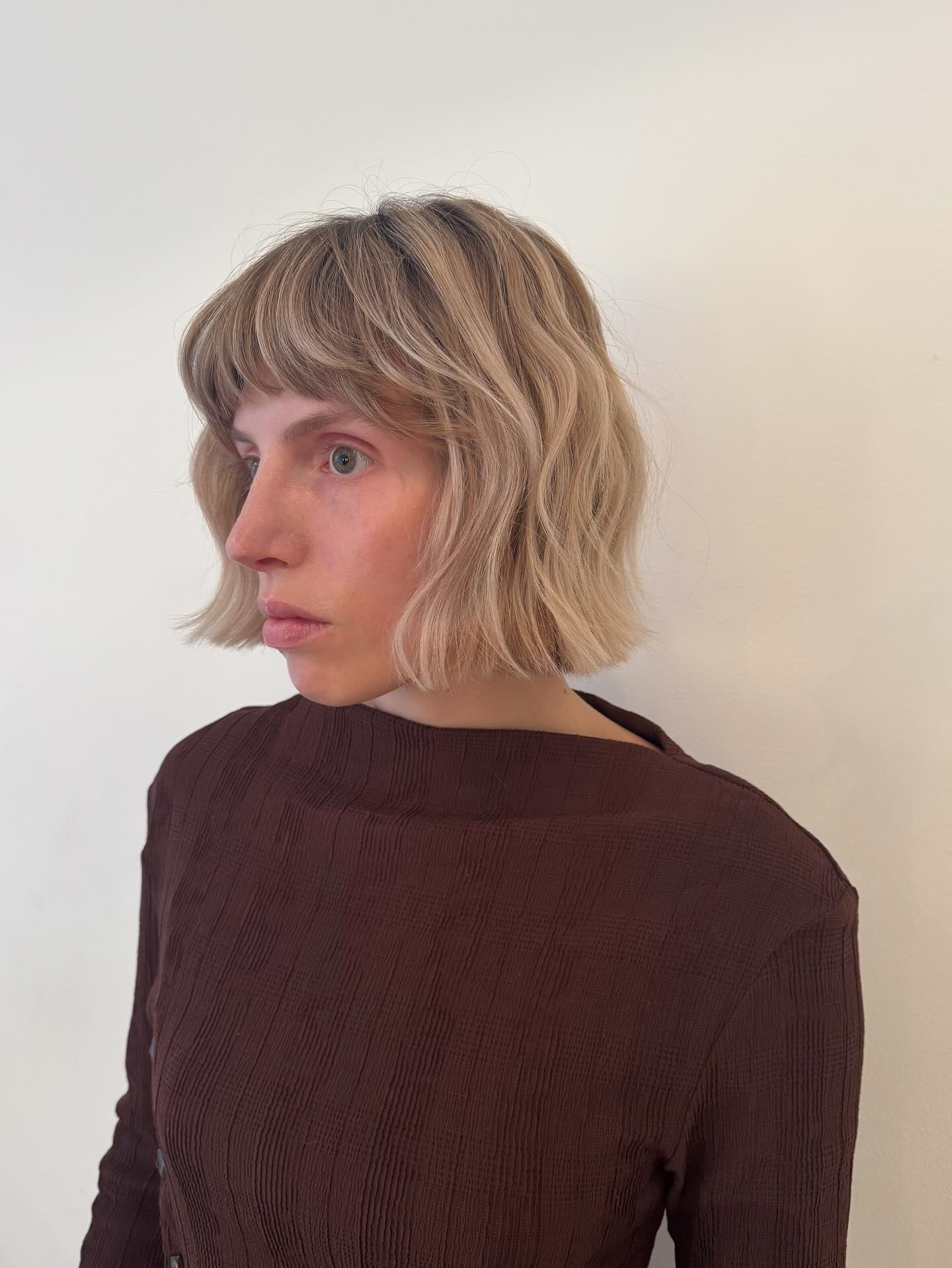 Soft Textured Bob with Wispy Bangs