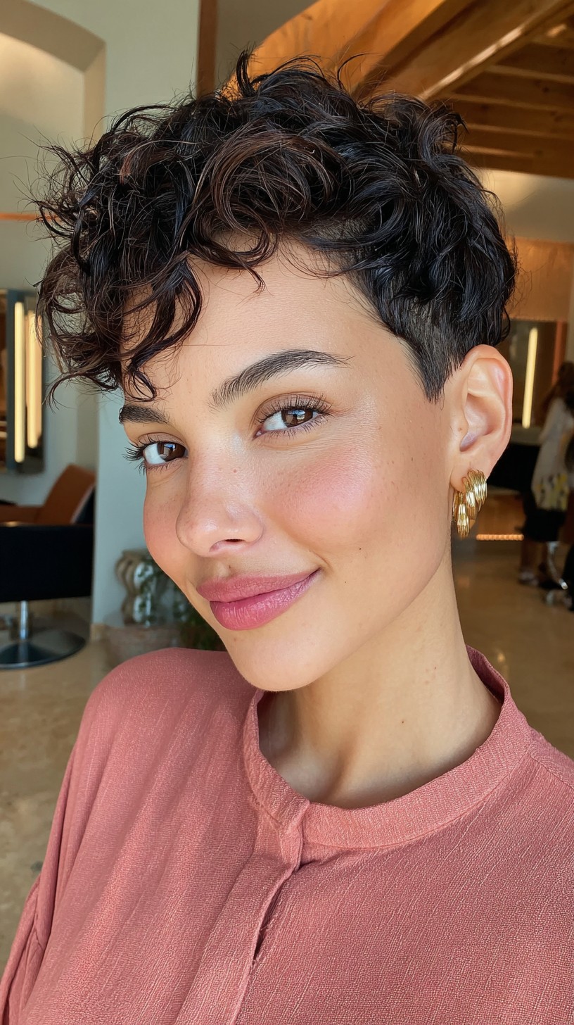 Soft-Textured Tousled Pixie with Natural Waves