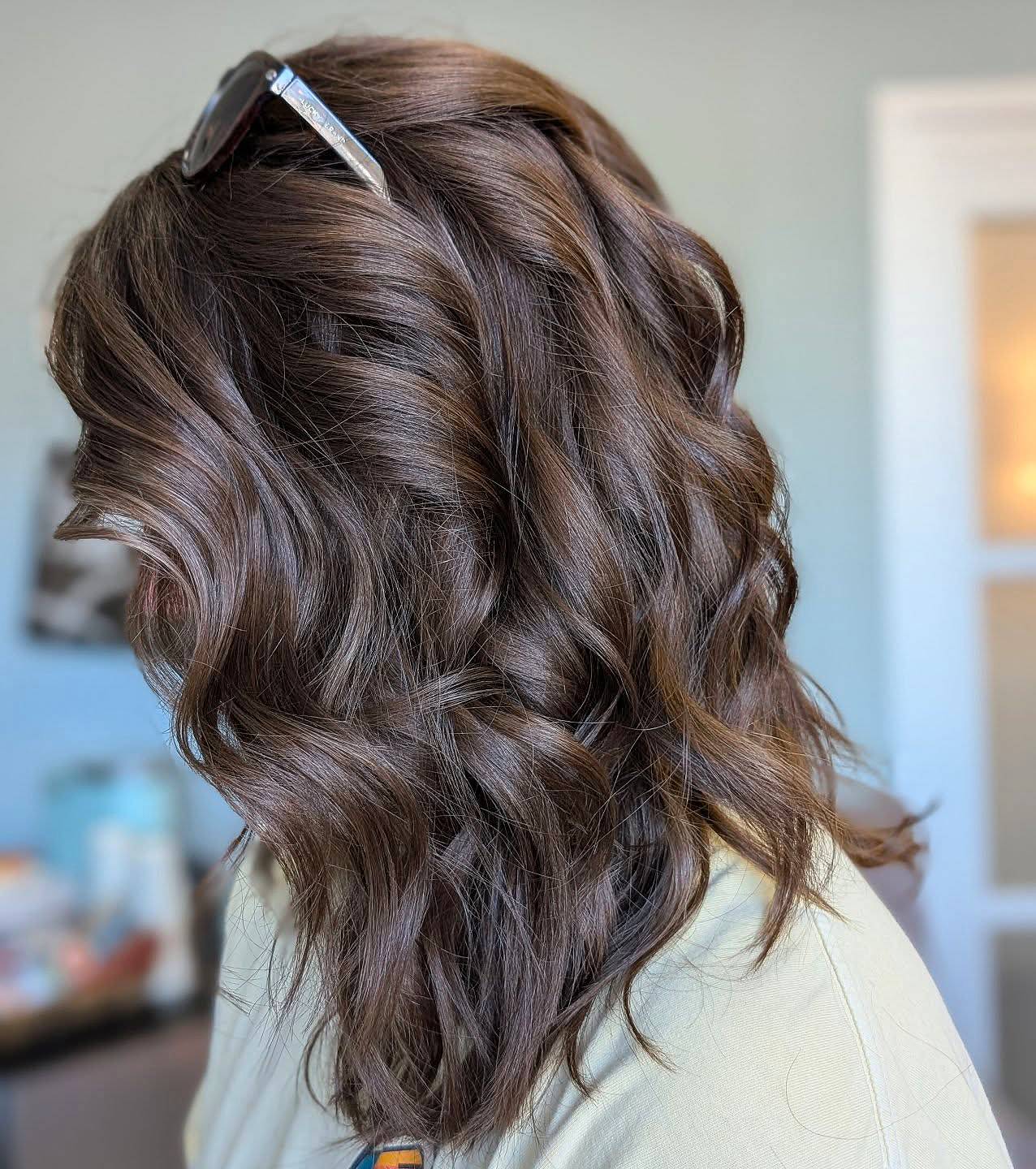 Textured Chocolate Brown Shag with Luminous Highlights