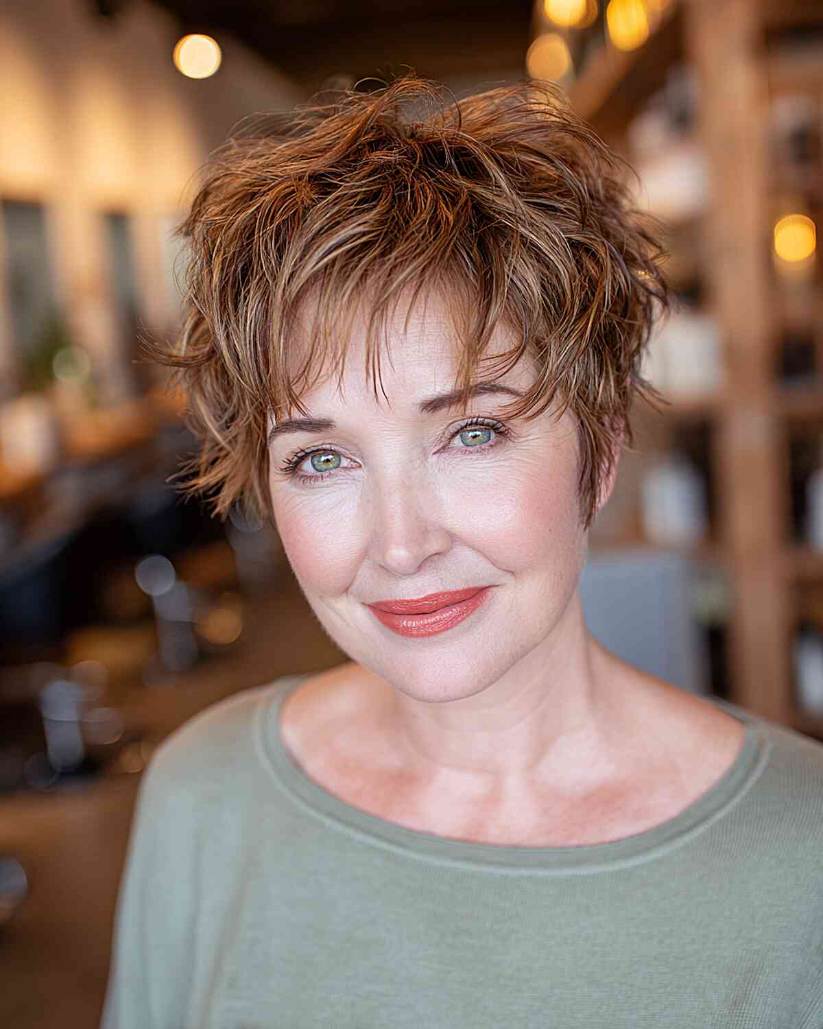 Textured Short Pixie Cut with Soft Layers