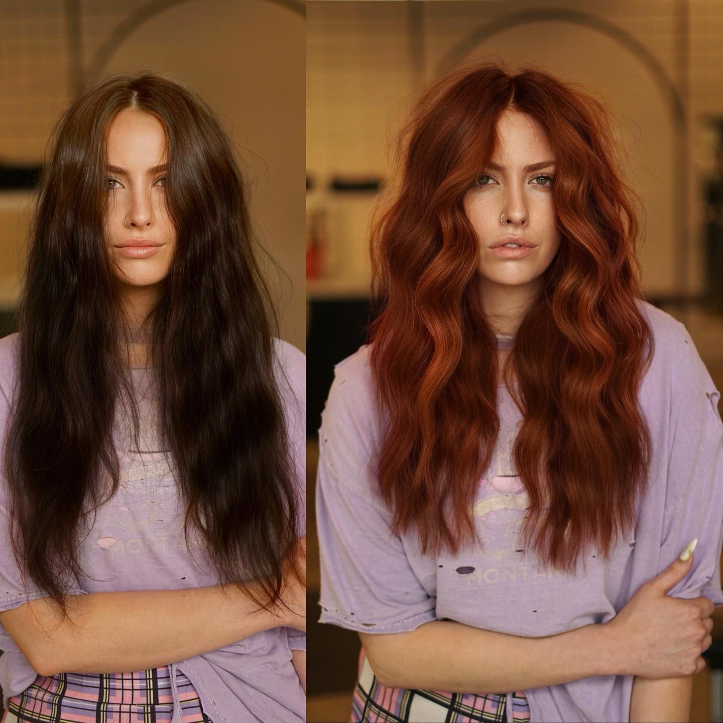 Lebhafte Kupferwellen mit nahtlosem Übergang