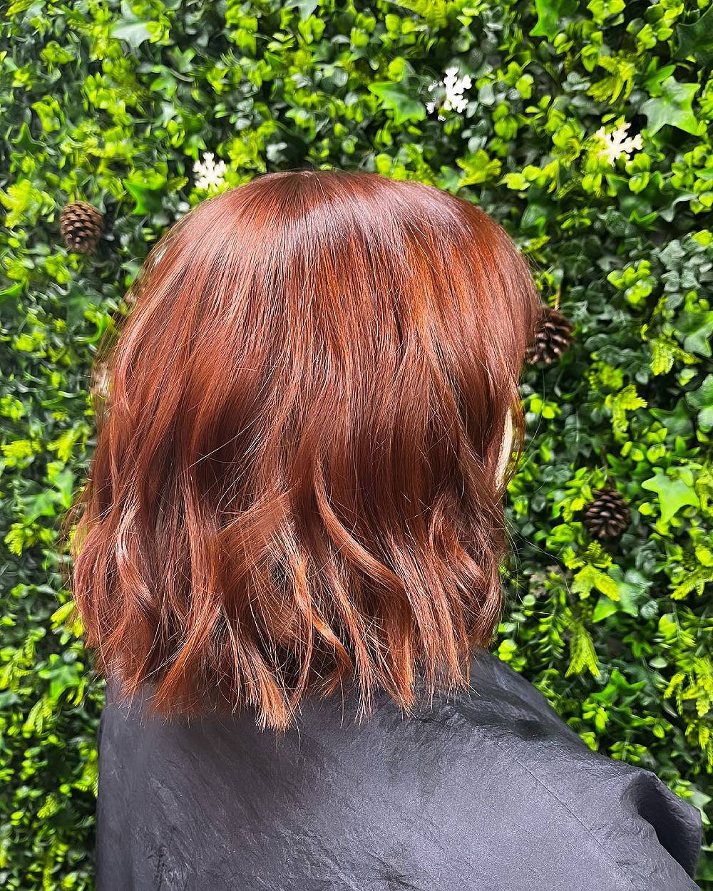 Warm Deep Copper Textured Bob