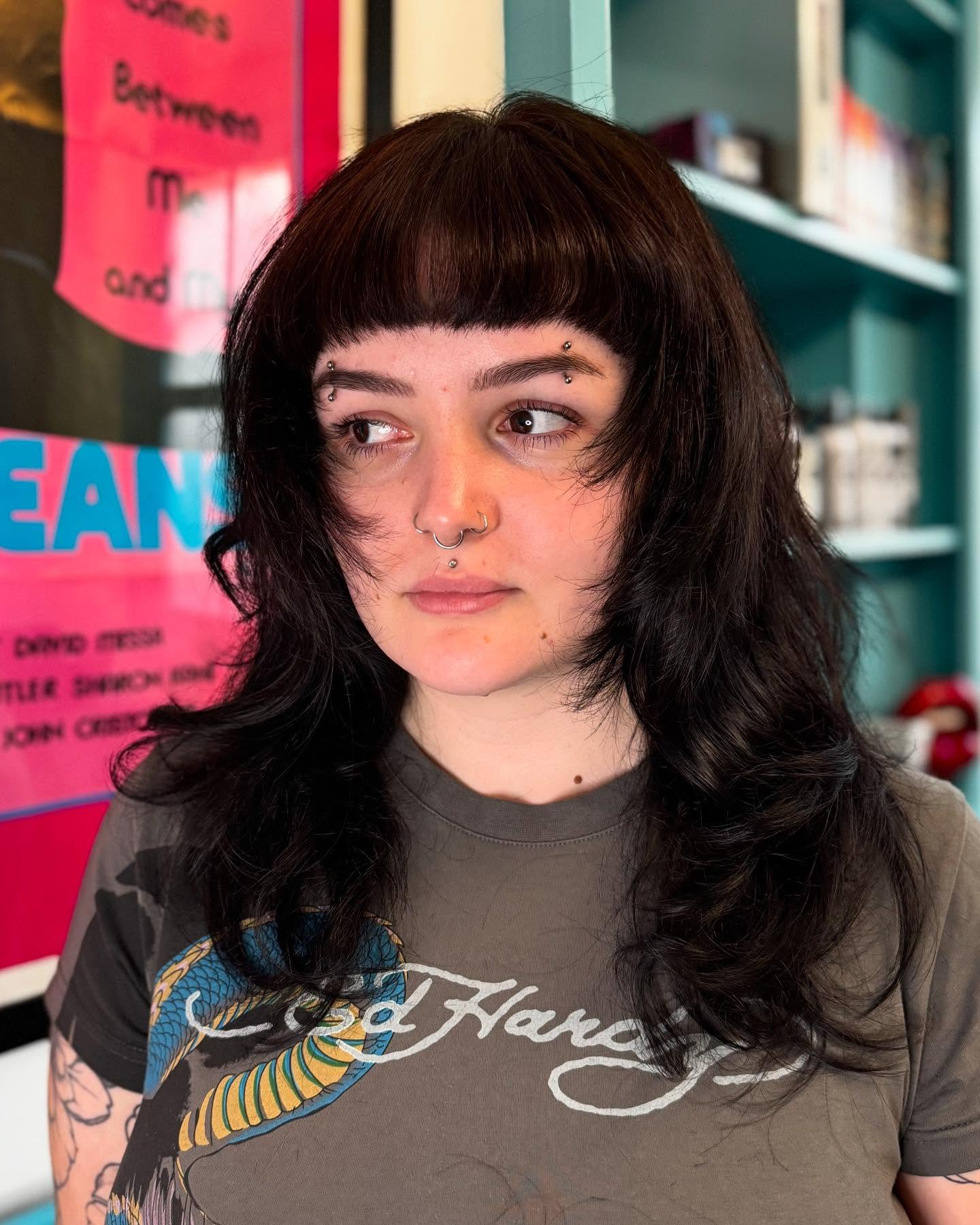 Bold Shaggy Wolf Cut with Defined Bangs