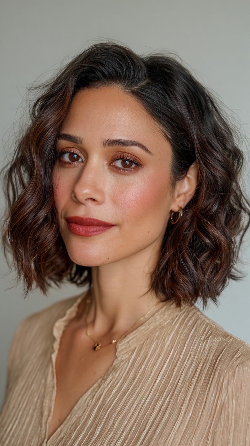 Chic Espresso Tousled Lob