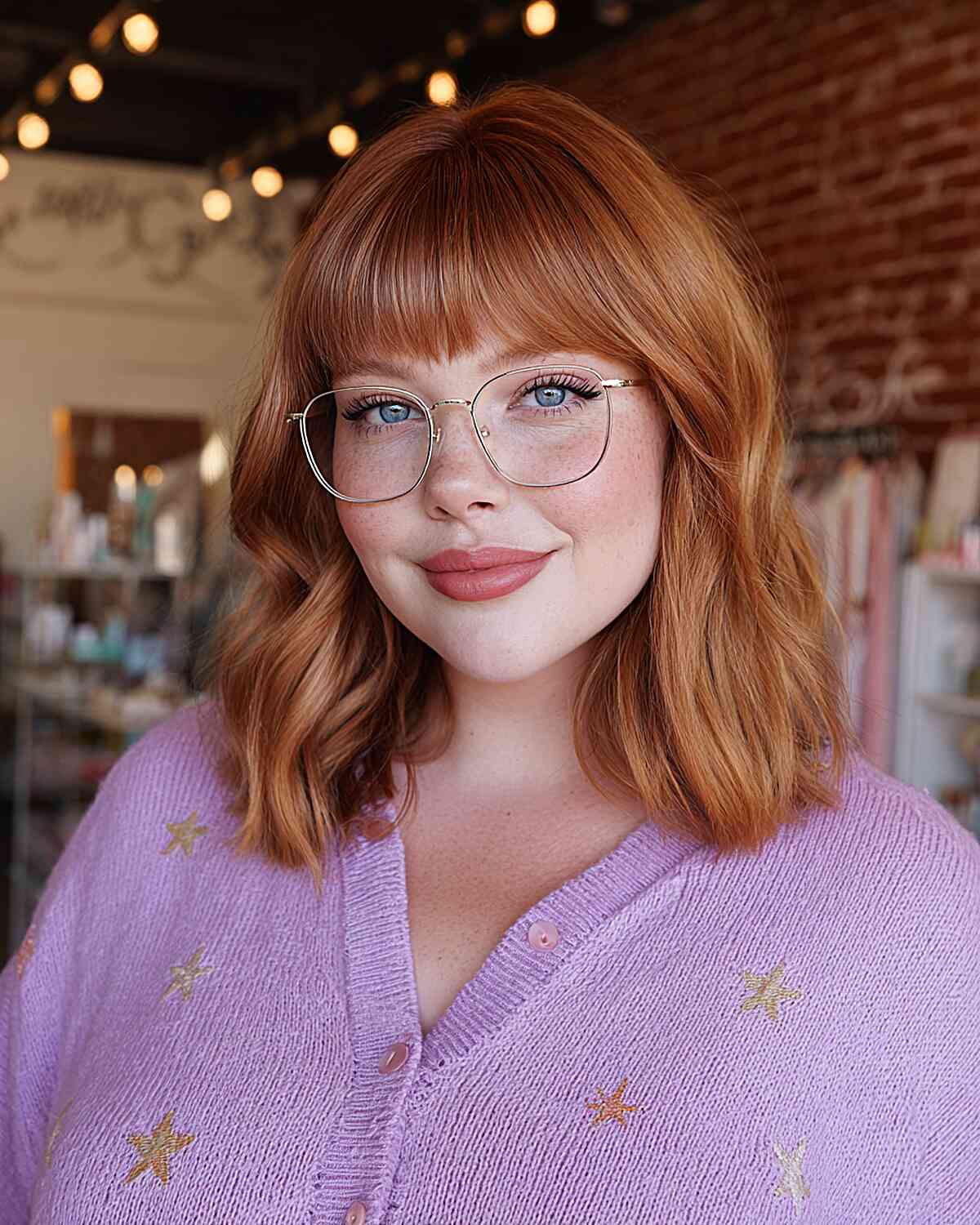 Chic Long Bob with Playful Bangs