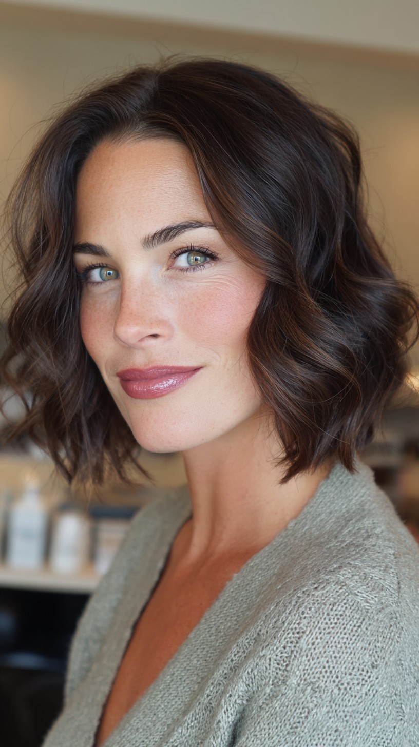 Ondas de chocolate brilhantes com camadas sutis