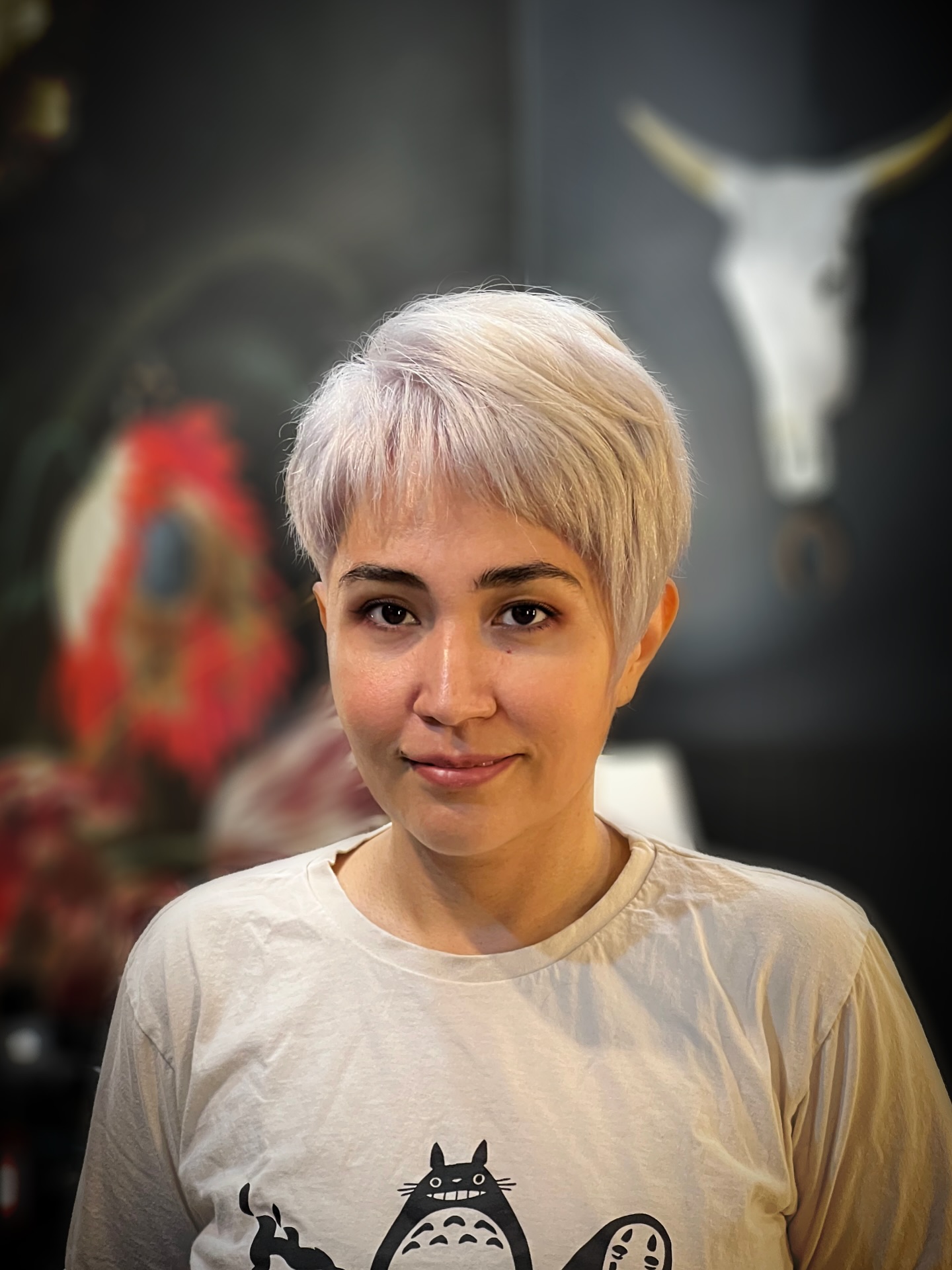 Platinum Pixie Cut with Lavender Tint