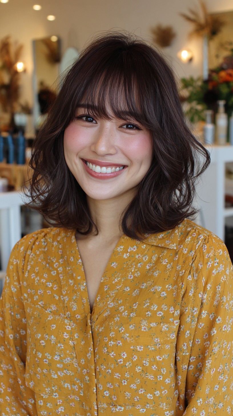 Yumuşak Saçaklı Şakacı Kestane Bob