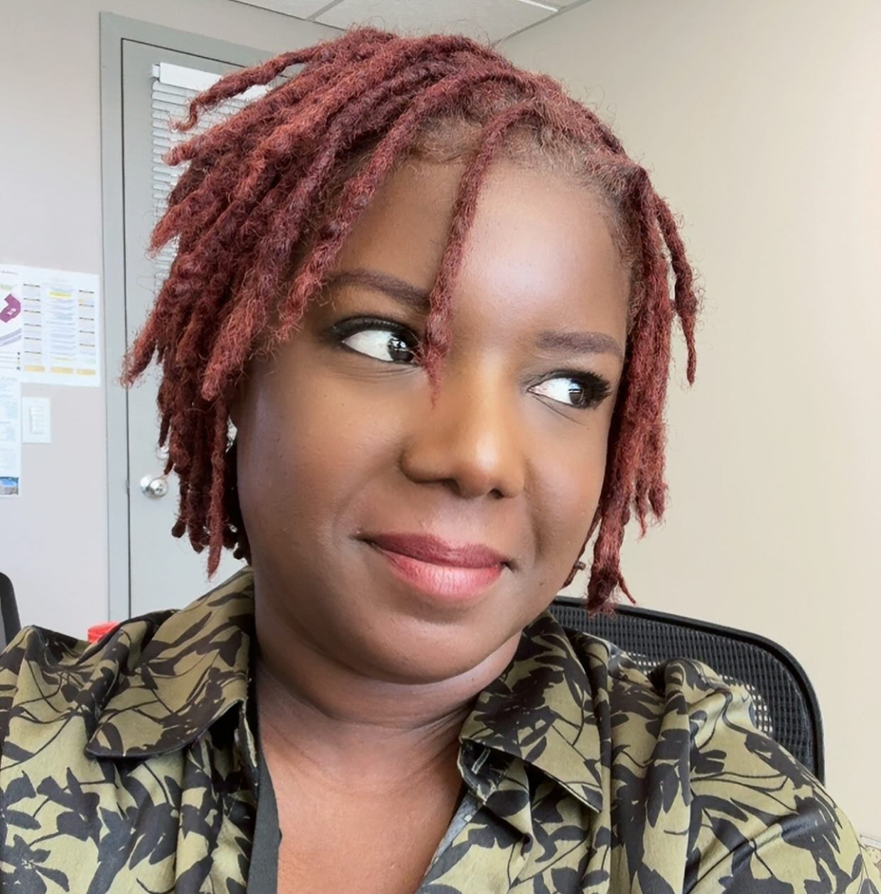 Russet Red Short Dreadlocks with Natural Textured Appeal
