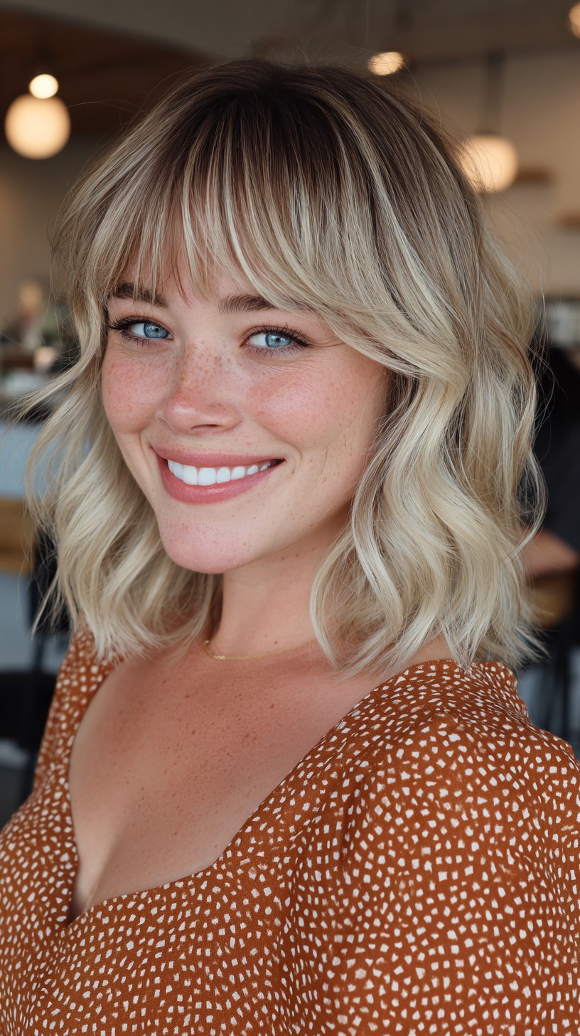 Sun-Kissed Blonde Bob with Soft Waves
