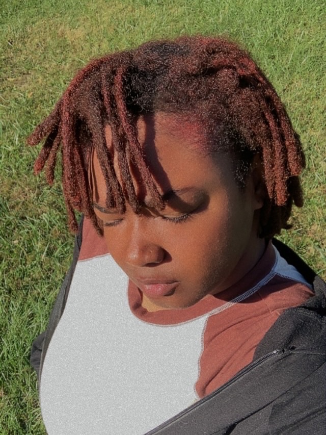 Textured Short Dreadlocks with Autumn Highlights