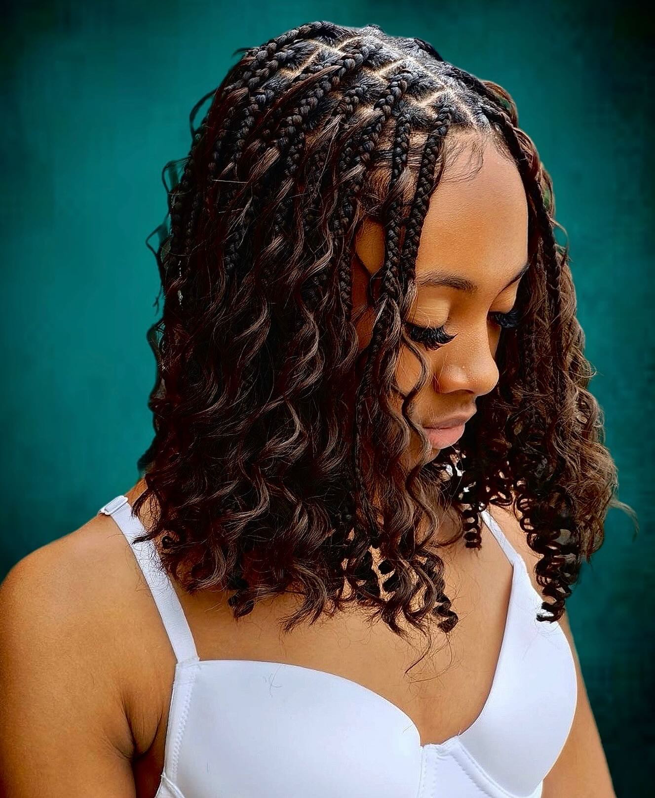 Twisted Crown with Cascading Curls