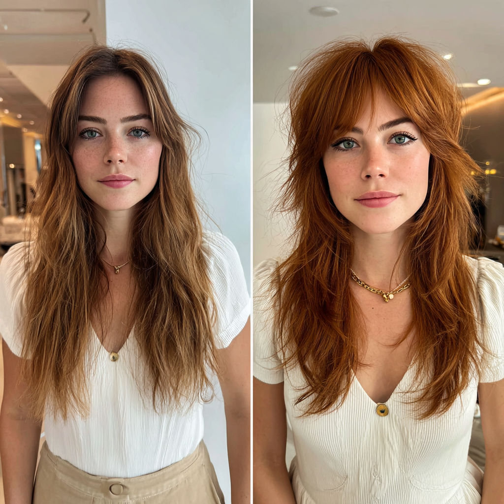 Vibrant Shaggy Wolf Cut with Textured Layers