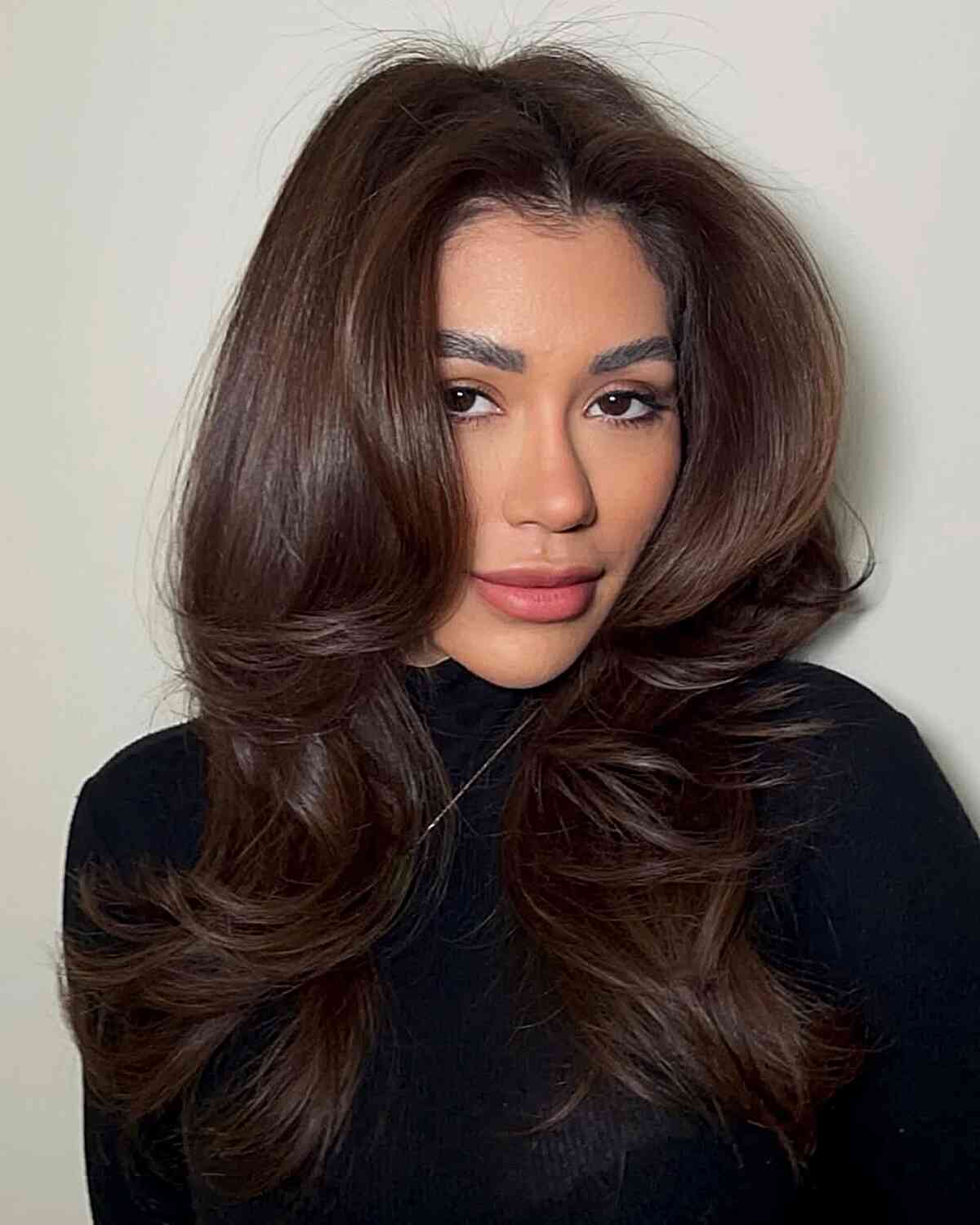 Voluminous Chocolate Brown Layers