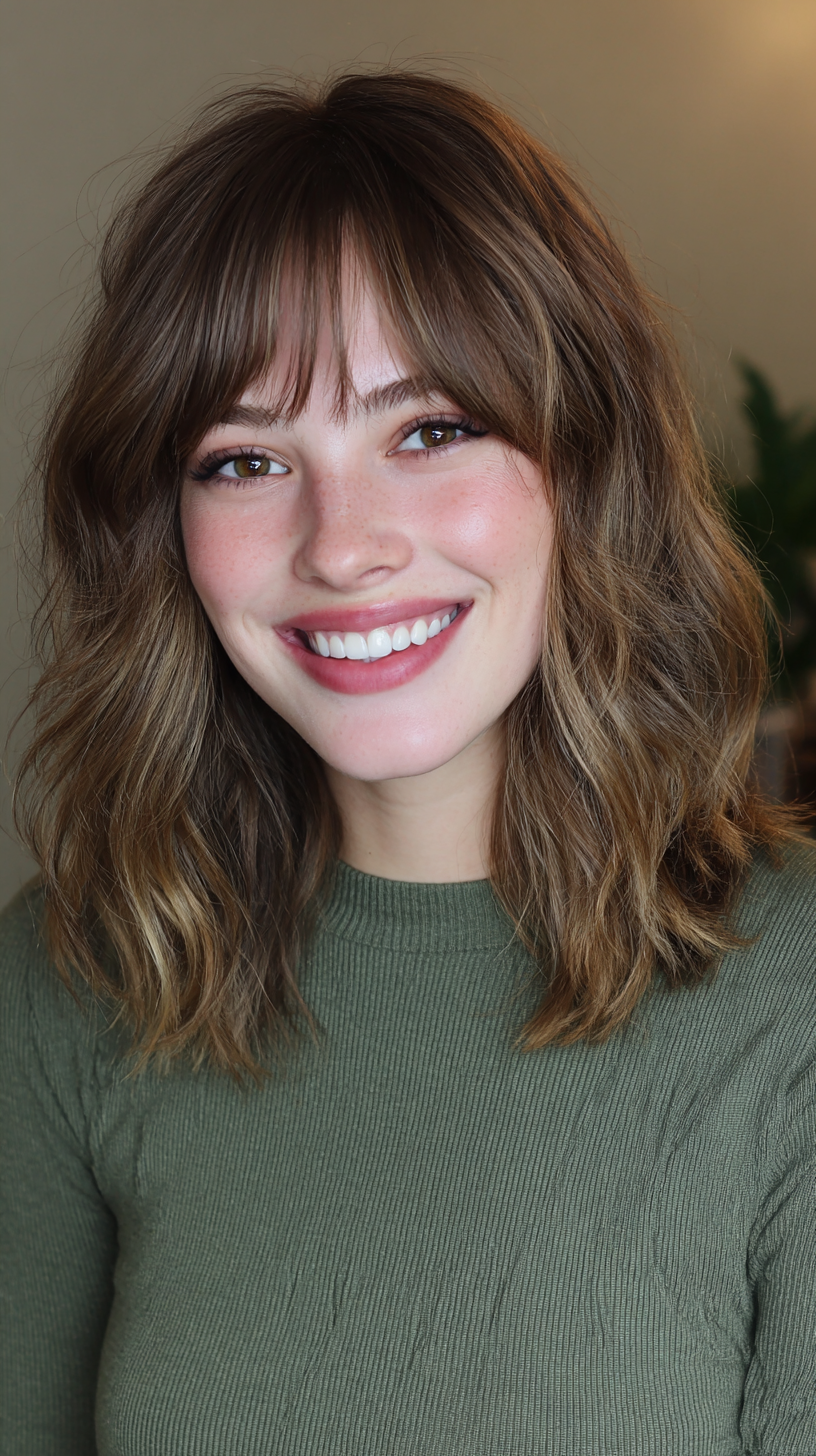 Effortless Wavy Wolf Cut with Soft Face-Framing Layers