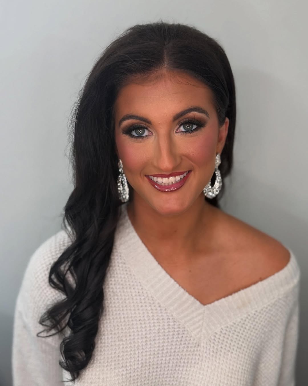 Glamorous Long Loose Curls with Side-Part