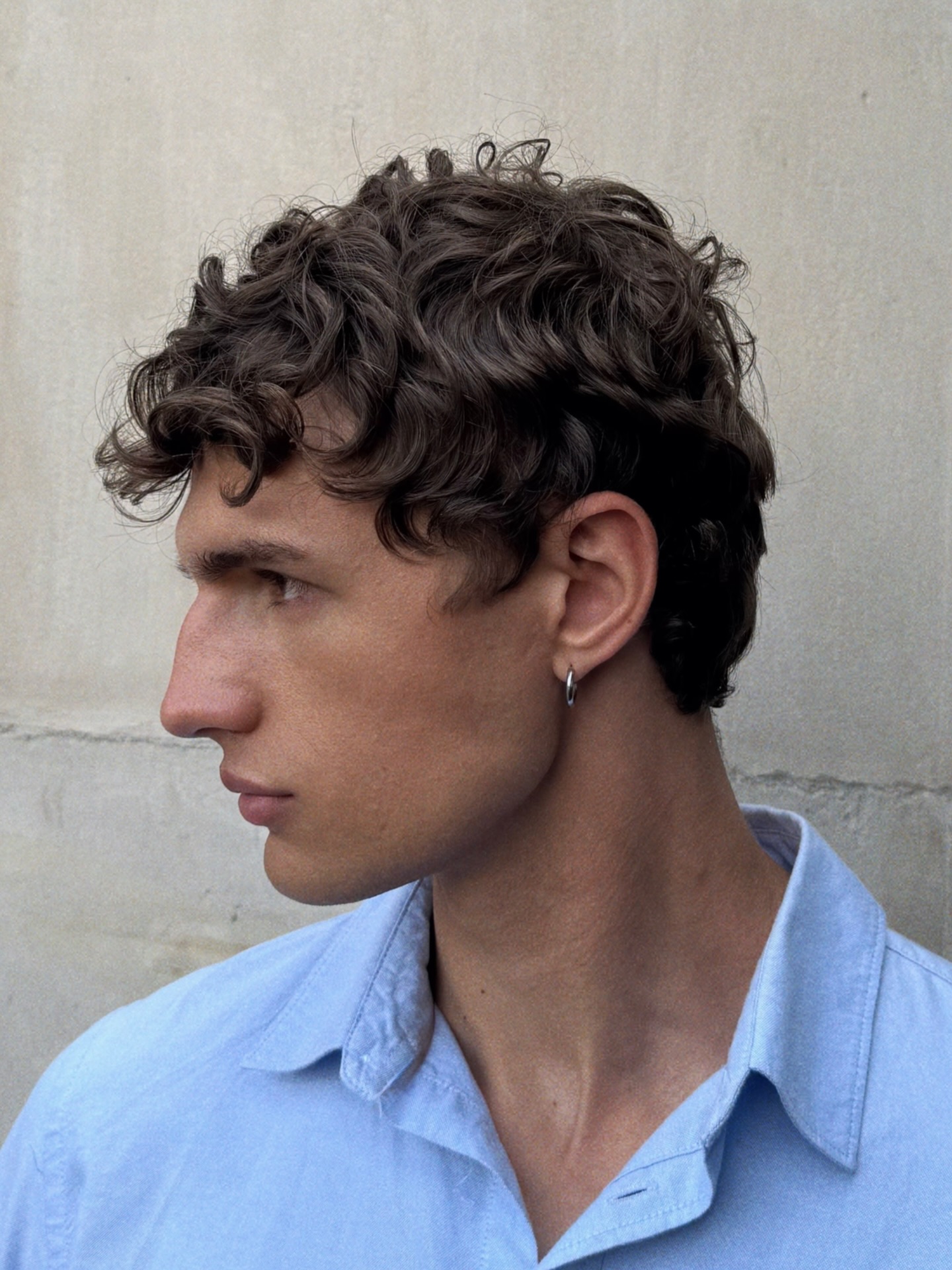 Natural Tousled Curly Taper for Men