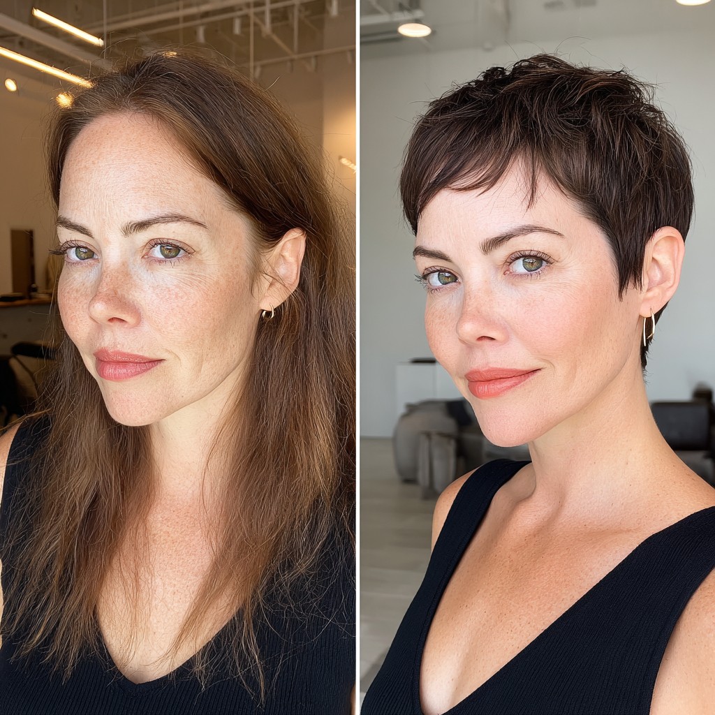 Captivating Deep Espresso Pixie with Dimensional Layers