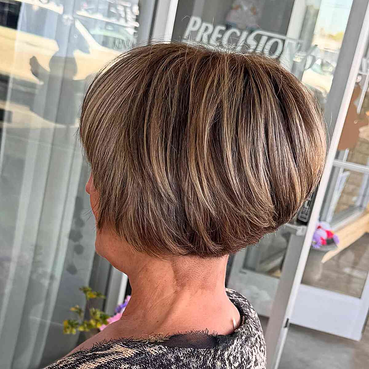 Chic Layered Stacked Bob Haircut