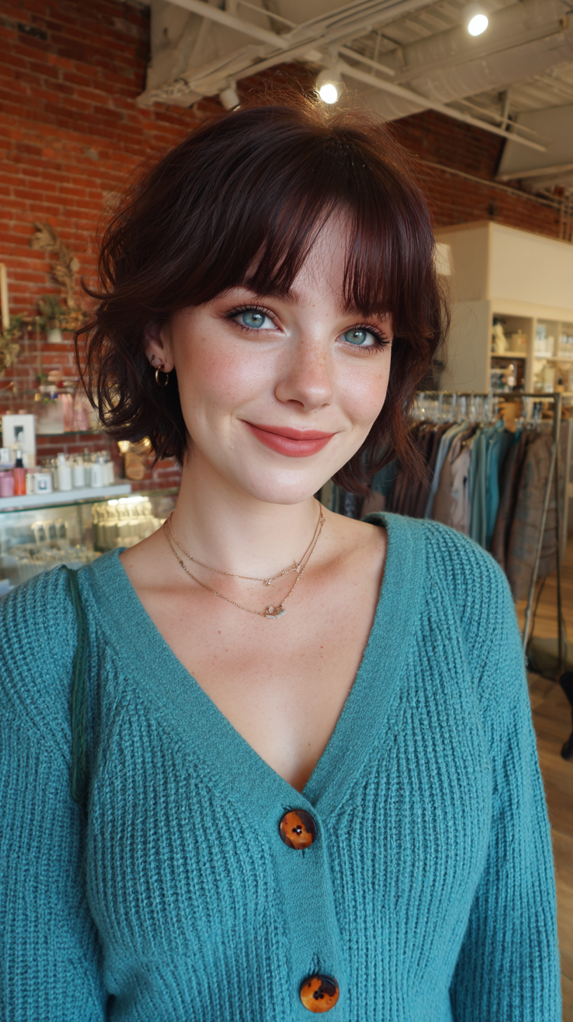 Chic Short Wolf Cut with Bold Fringe