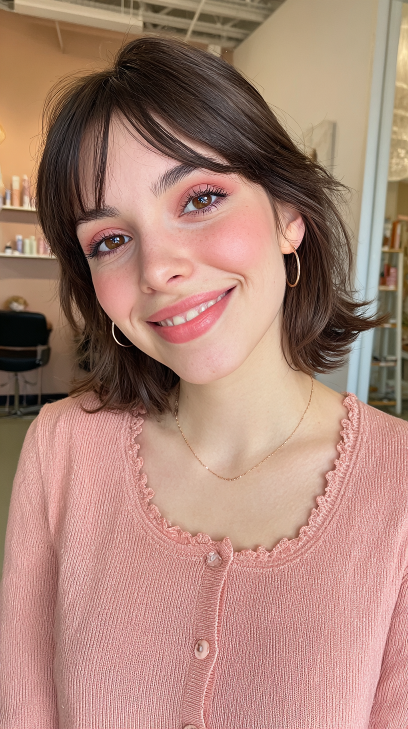 Chic Short Wolf Cut with Soft Bangs