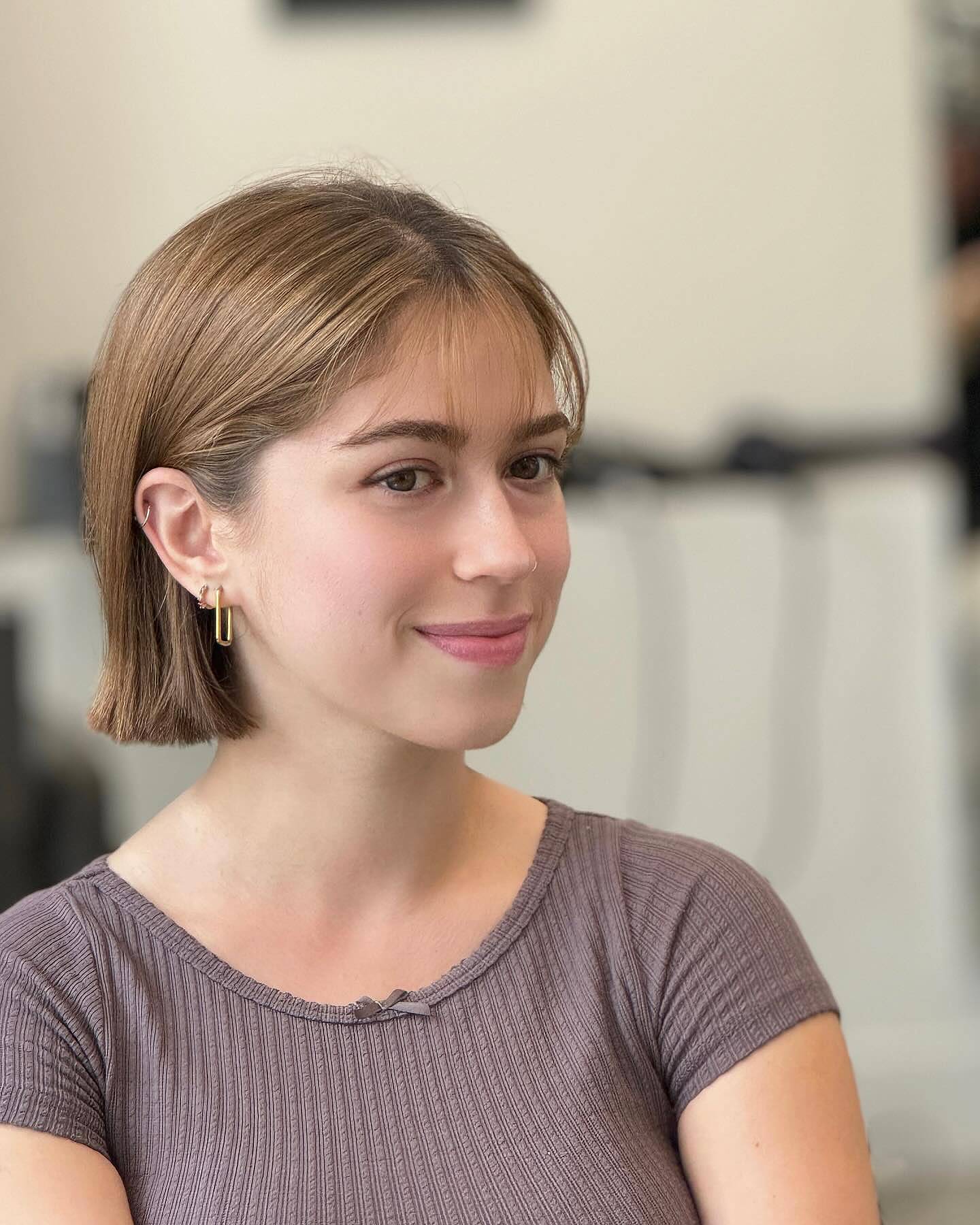 Chic Wispy Bangs with Soft Layered Ends